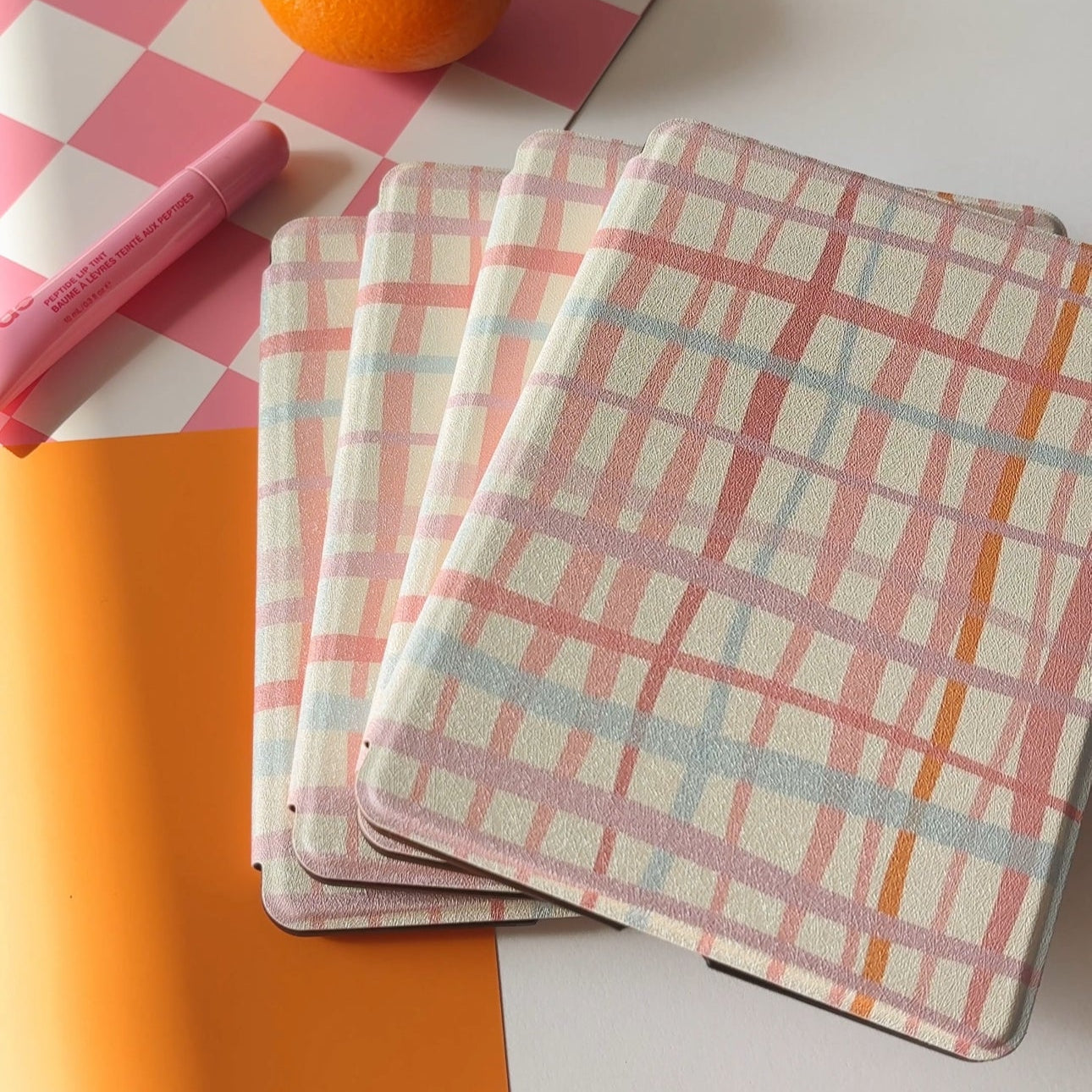 Pastel Plaid Kindle Case