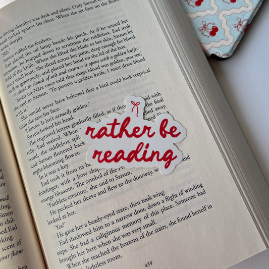 Rather Be Reading Sticker