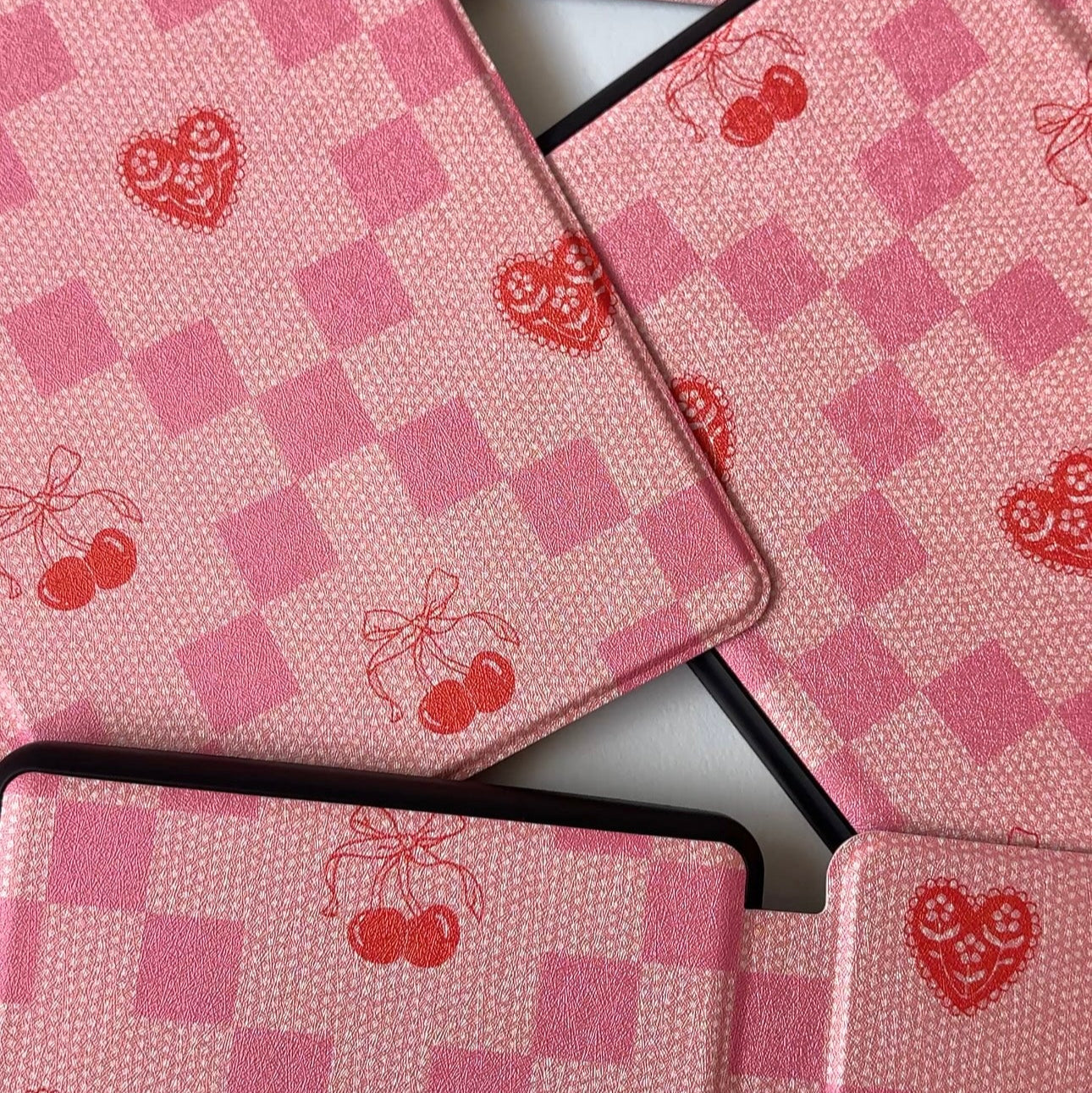 Cherry Checkmate Kindle Case